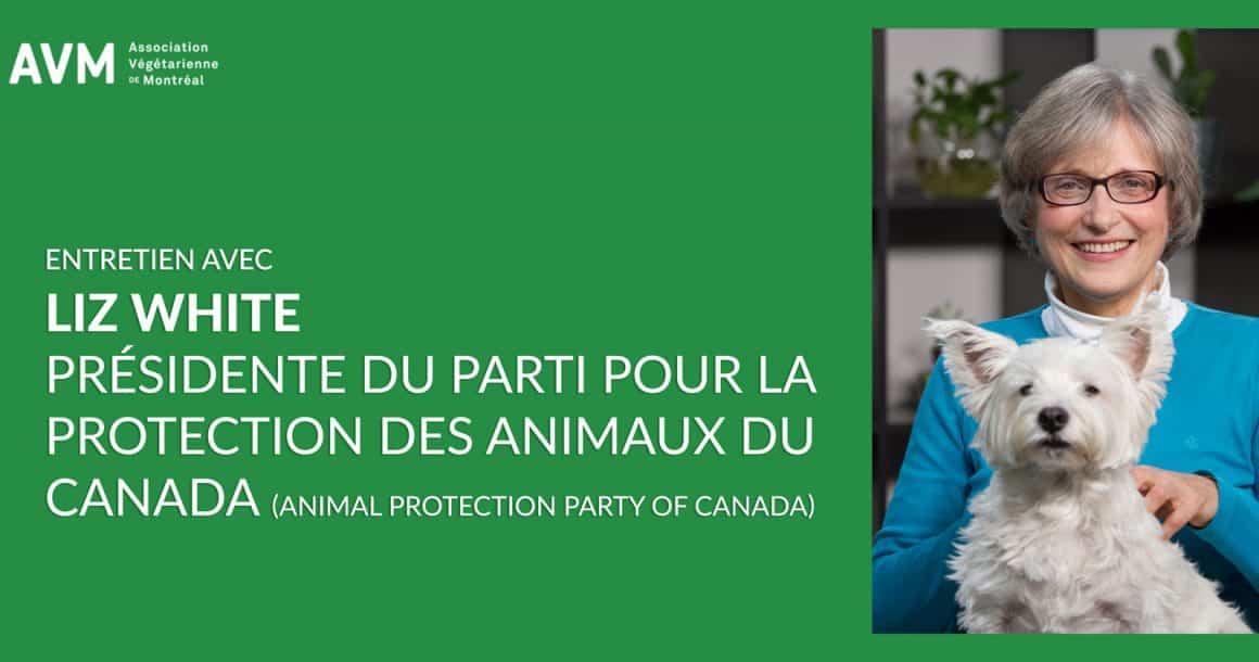 Entretien avec Liz White, Présidente du Parti pour la Protection des Animaux du Canada (Animal Protection Party of Canada)