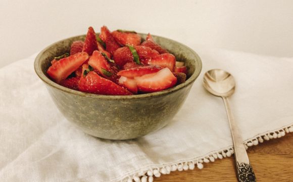 Salade de Fraises et basilic