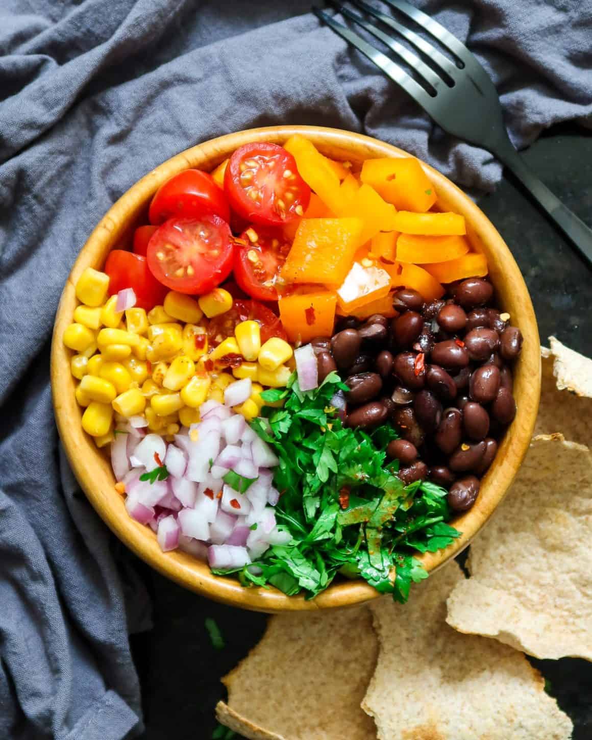 Salade « Taco » végétalienne